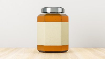 pot miel étiquette vide